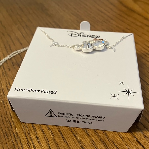 Mickey and Minnie fine silver plated Brass necklace ❤️ - Picture 7 of 8